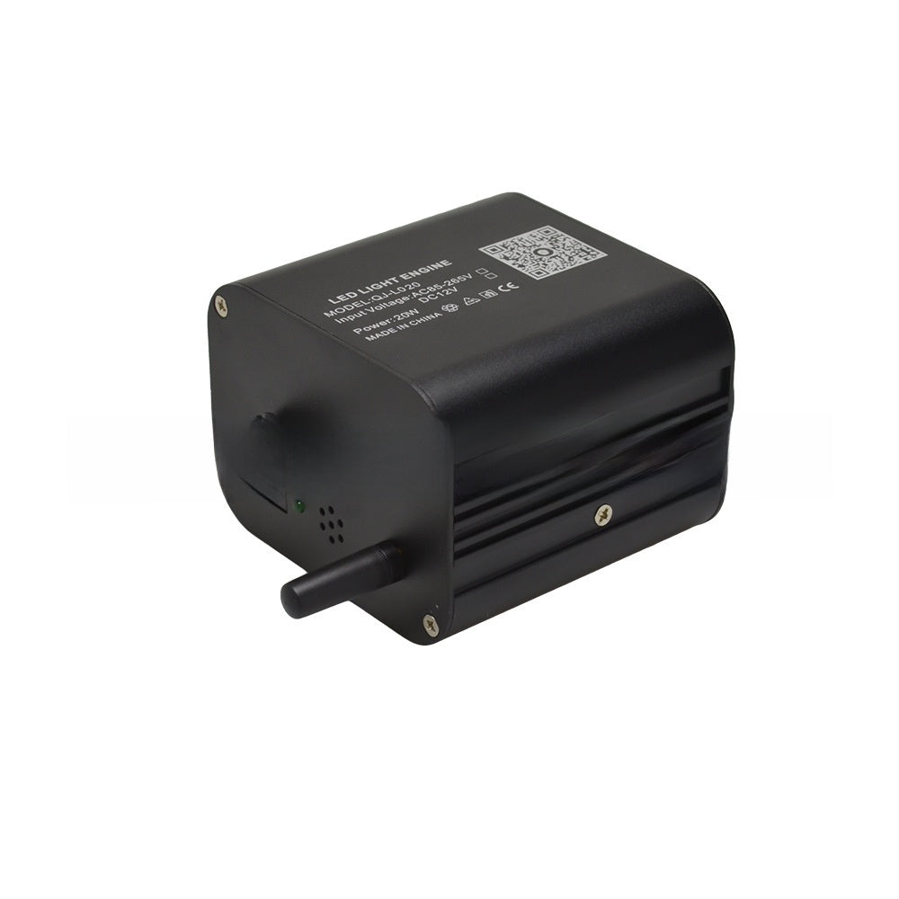 Voice-controlled fiber optic lamp